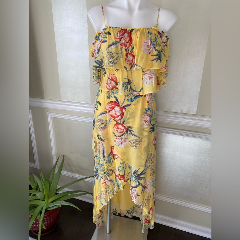 BB Dakota Floral Yellow Maxi Dress